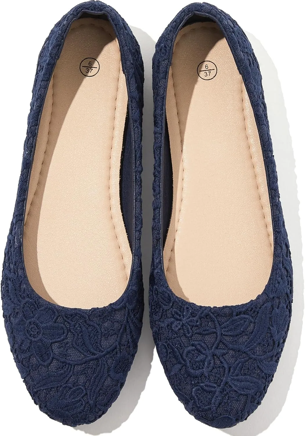 Dress Shoes for Women Round Toe Flats Shoes Lace Ballet Flats Dressy Comfortable Foldable Flats Low Heel