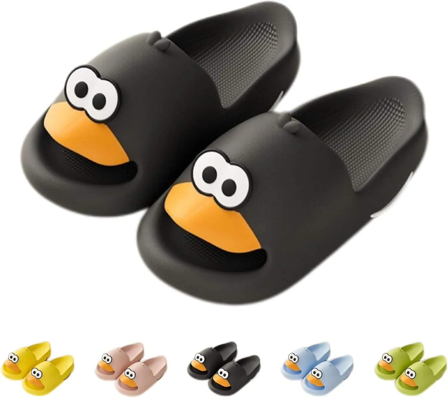 Duck Bathroom Slippers - Cartoon Female Indoor Home Non-slip Soft Bottom Cute Thick Bottom Step on Shit Slippers