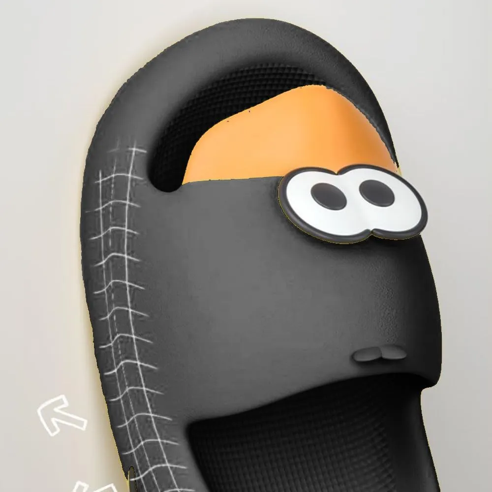 Duck Bathroom Slippers - Cartoon Female Indoor Home Non-slip Soft Bottom Cute Thick Bottom Step on Shit Slippers