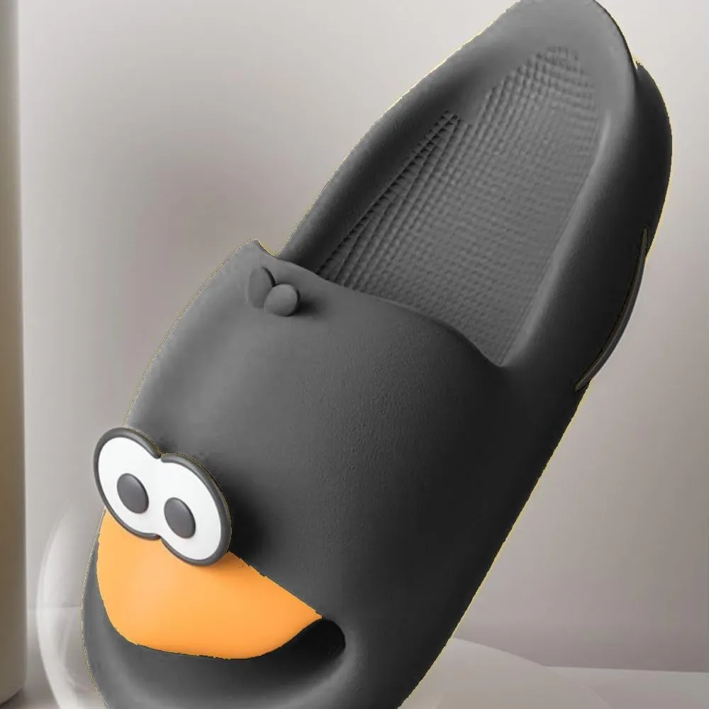 Duck Bathroom Slippers - Cartoon Female Indoor Home Non-slip Soft Bottom Cute Thick Bottom Step on Shit Slippers
