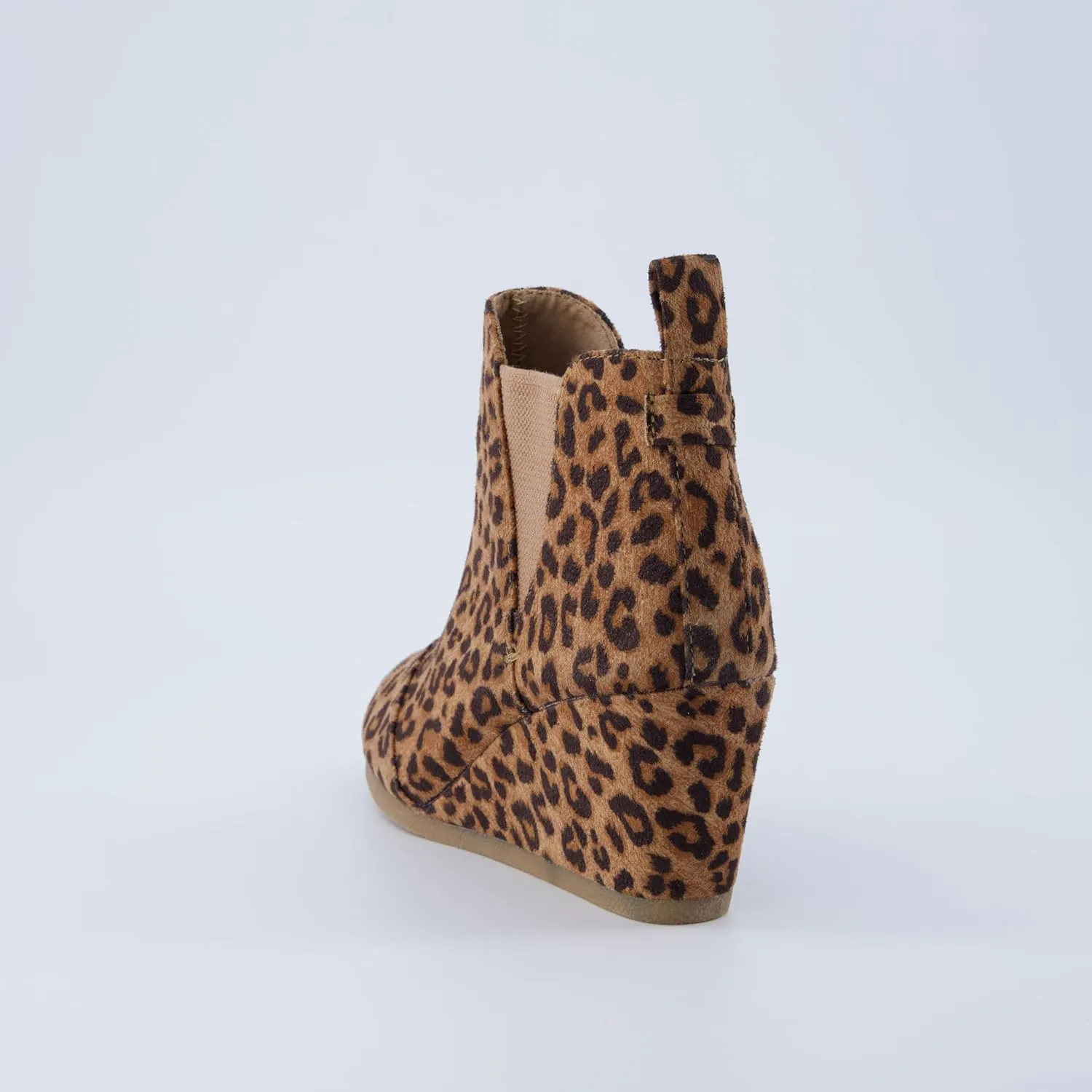 Dunes Women's Zoey Wedge Bootie, Soft Vegan Suede, Easy Slip-On Design, Memory Foam, Wide Widths Available