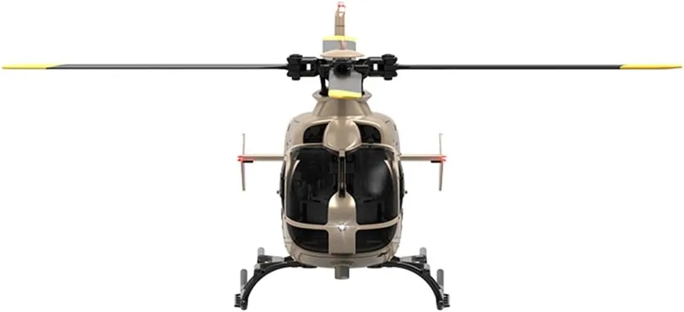 EC135 C123 1/36 Scale RC Helicopter, 2.4GHz 6CH Remote Control Helicopter with 6-Axis Gyro, 3D Flip, Inverted Flight, Altitude Hold, One Key Take Off/Landing - Champagne Gold/3 Battery