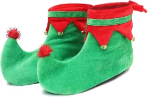 Elf Shoes, 8.26-Inch Unisex Children Red and Green Christmas Elf Shoes with Non Slip Soles for Halloween and Christmas Decorations