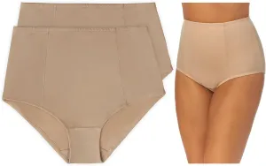 ELLEN TRACY Company Women's Underwear High Waist Control Brief with Extra Tummy Hold 2 Pack Panties