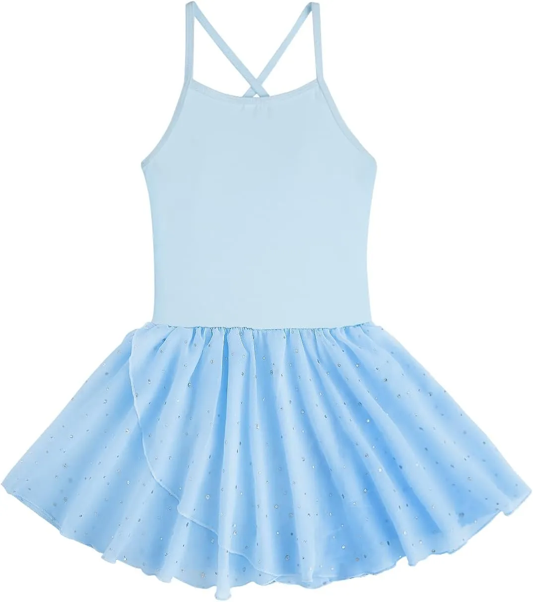 EQSJIU Toddler Ballet Leotard for Girls Dance Skirt Camisole Ballerina Dress Outfit Nude 2-10 Years