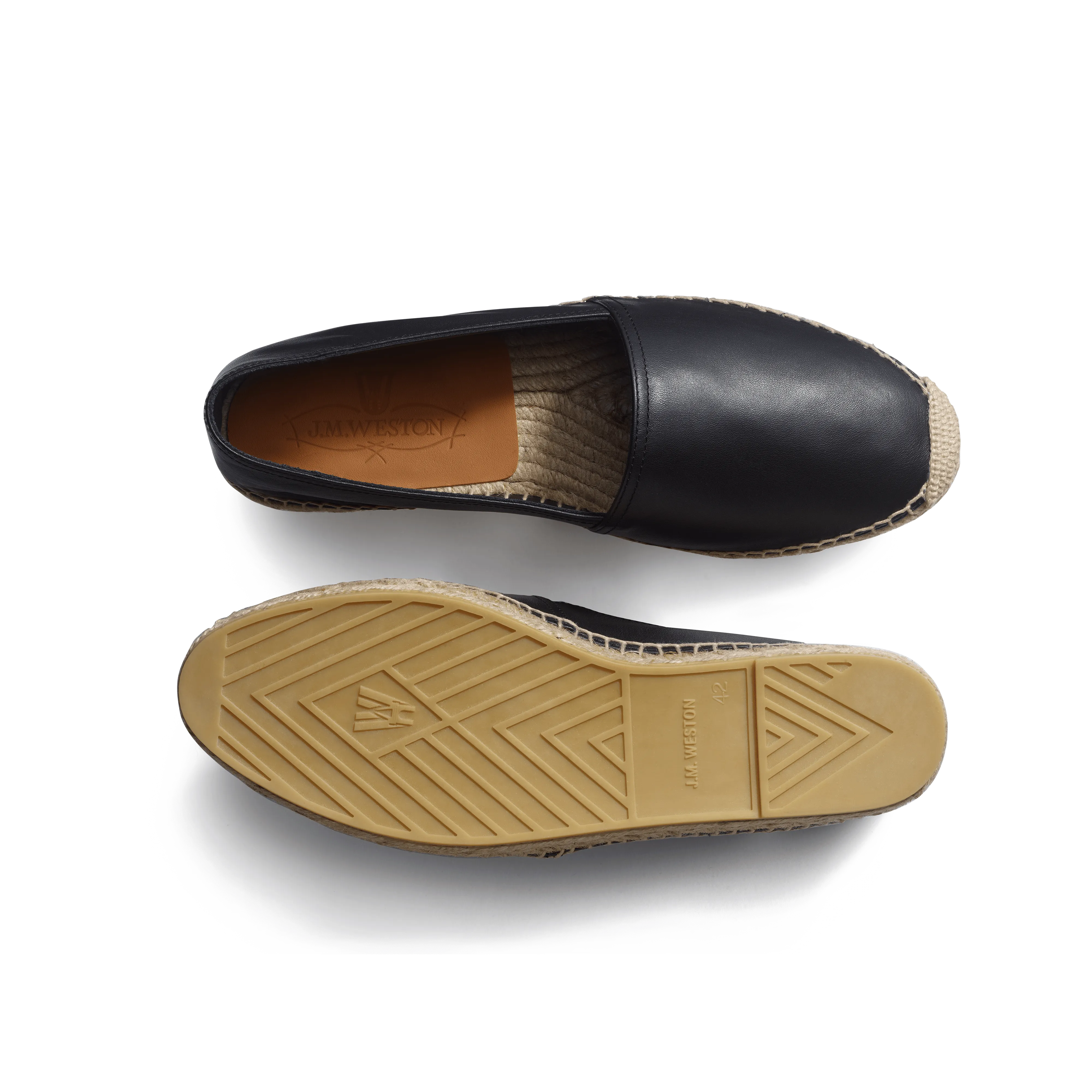 Espadrille Wait and Sea [femme cuir veau lisse noir]