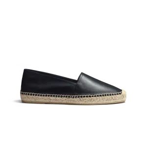 Espadrille Wait and Sea [femme cuir veau lisse noir]