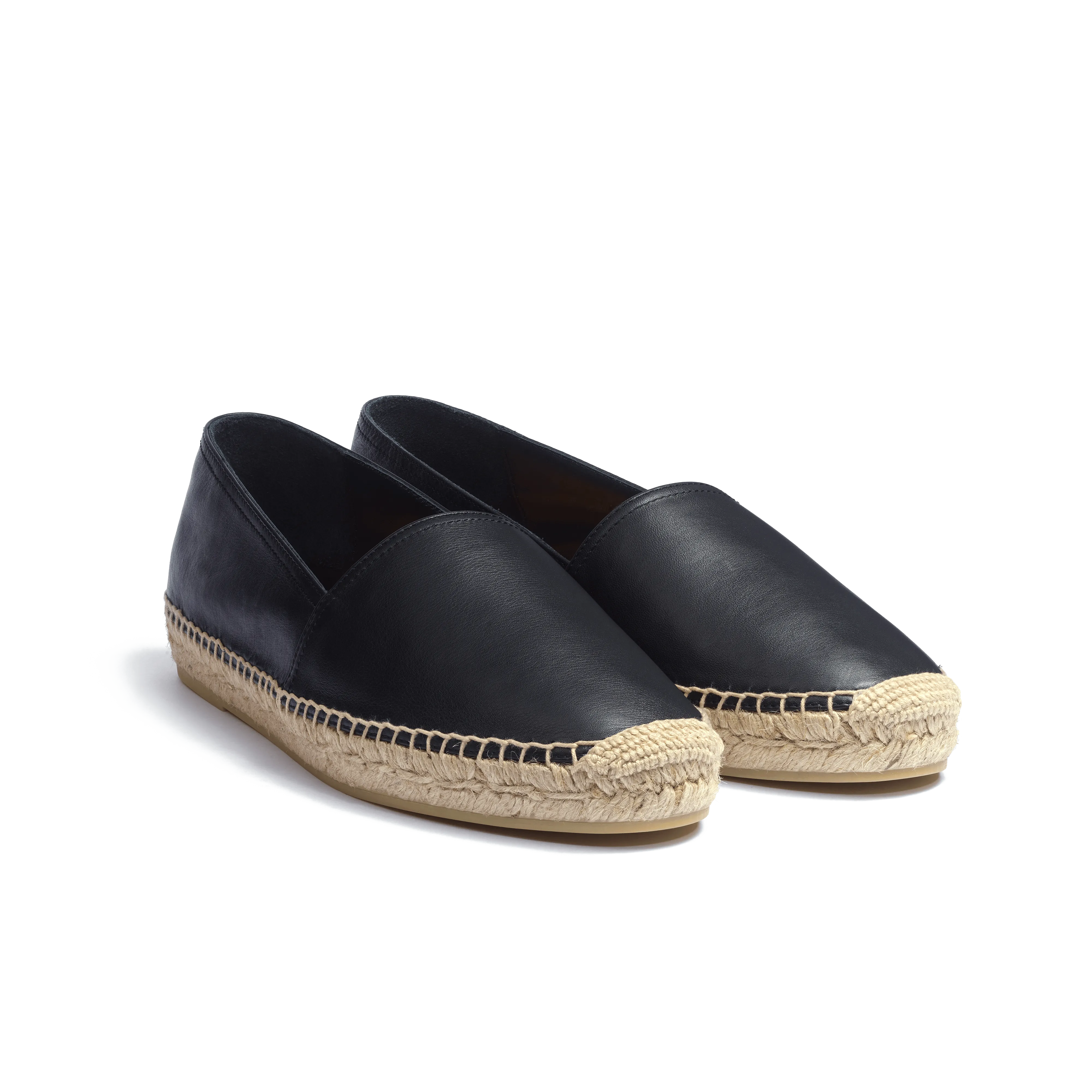 Espadrille Wait and Sea [femme cuir veau lisse noir]