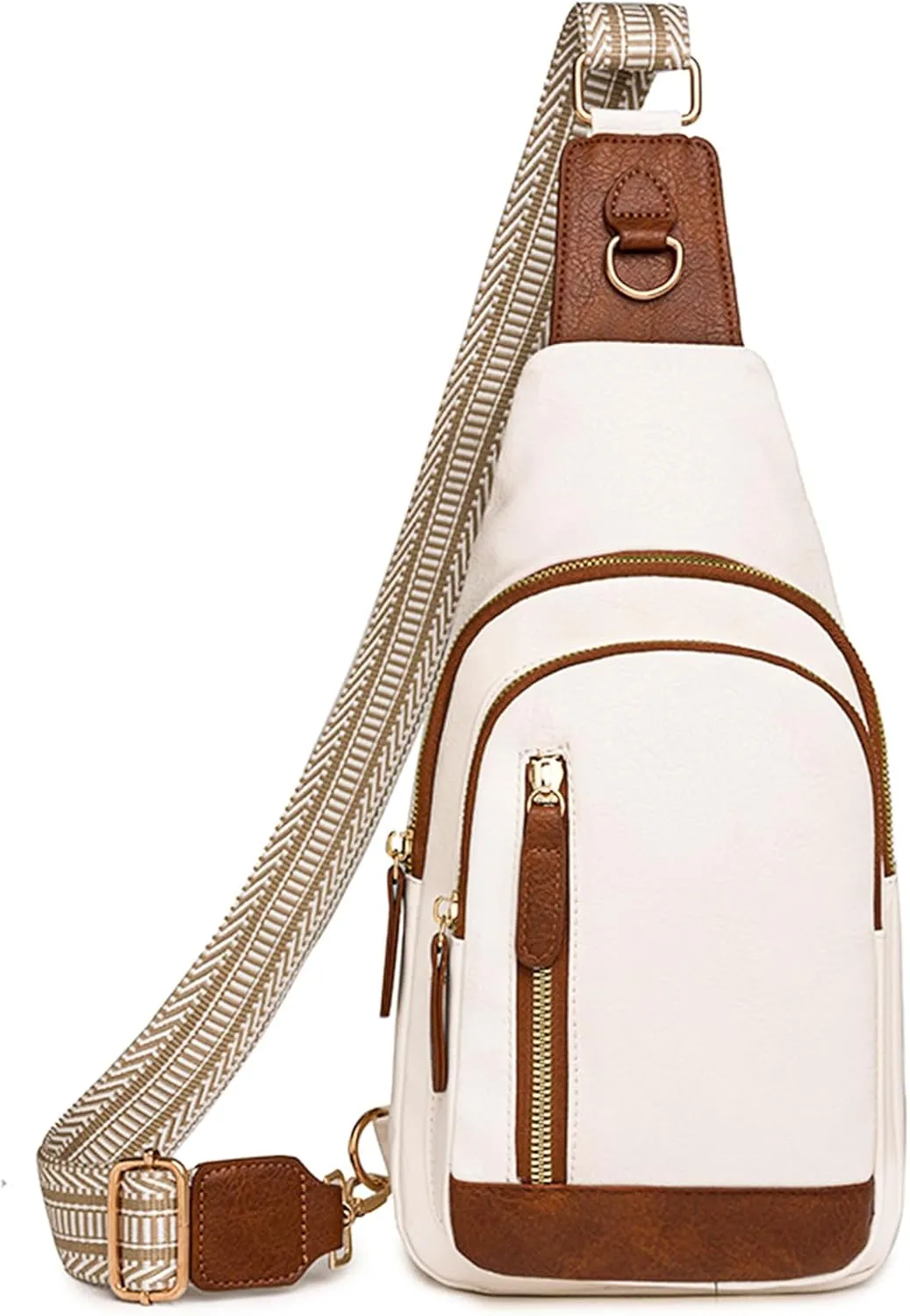 FALAN MULE Crossbody Bags for Women Leather Sling Chest Bag Trendy Fanny Packs for Women