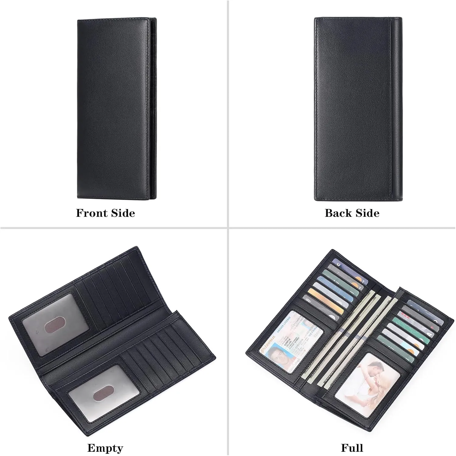 FALAN MULE Wallets for Men Genuine Leather RFID Blocking Slim Mens Wallet Bifold Credit Card Holder for Men
