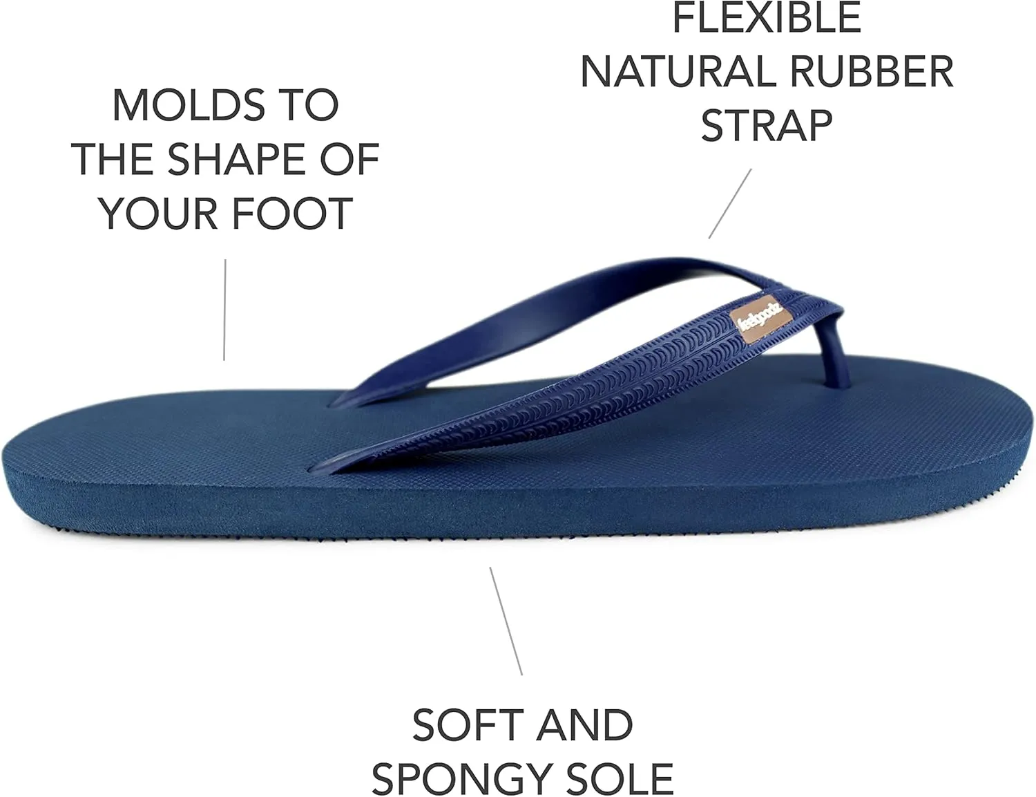 Feelgoodz Mens Classicz Rubber Flip-Flops - Waterprooof, 100% Natural Rubber & All-Vegan Sandals, Fair Trade Certified Slippers, Consciously Sourced & Artisan-Crafted