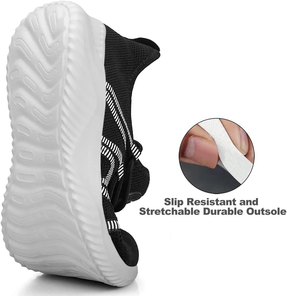 Feethit Womens Slip On Running Shoes Non Slip Walking Shoes Lightweight Gym Workout Shoes Breathable Fashion Sneakers