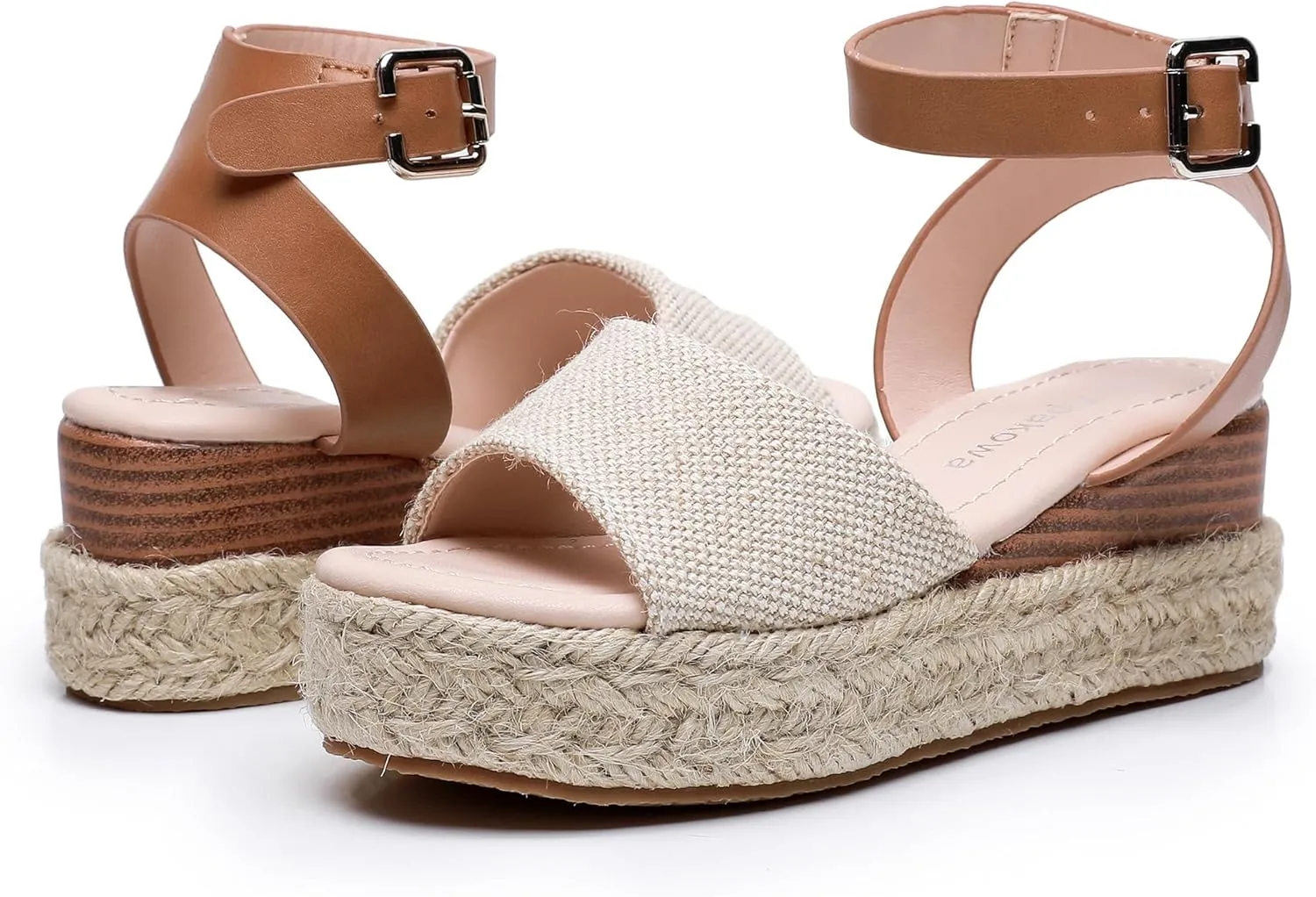 Felabo Girls' Flatform Espadrille Sandals – Open-Toe, Adjustable Ankle Strap, Casual Summer Shoes (Little Kid/Big Kid)