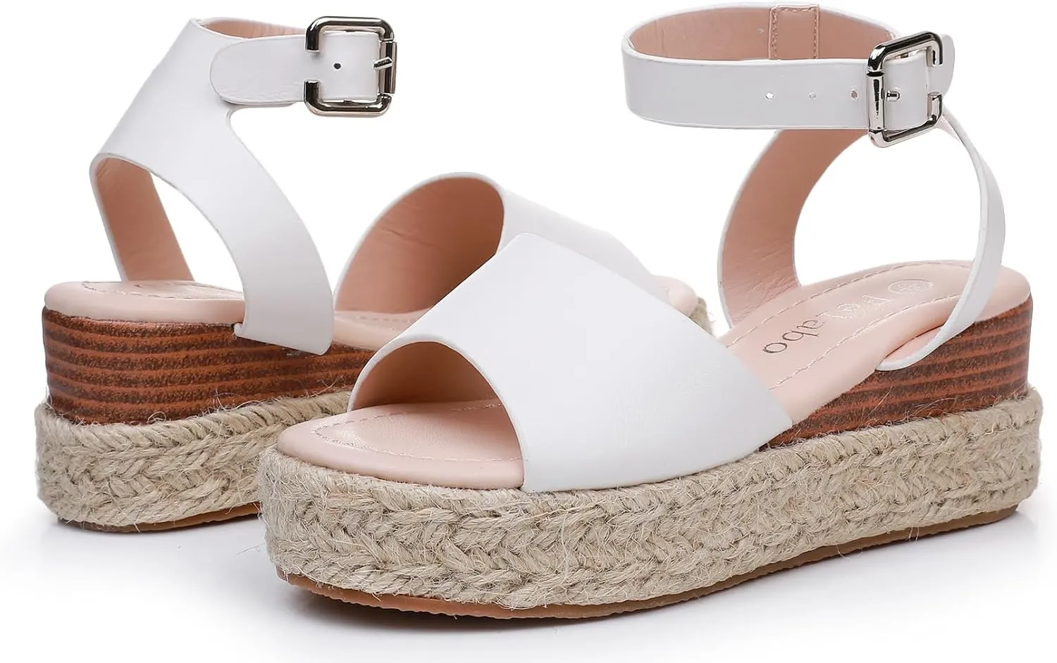 Felabo Girls' Flatform Espadrille Sandals – Open-Toe, Adjustable Ankle Strap, Casual Summer Shoes (Little Kid/Big Kid)