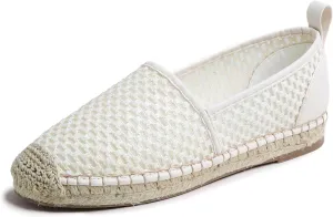 FEVERSOLE Close Toe Espadrilles Women's Comfort Breathable Slip On Flats Shoes