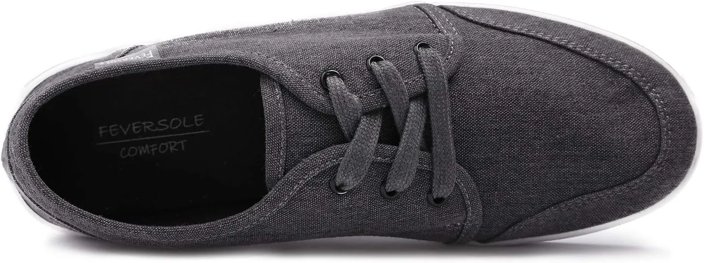 FEVERSOLE Comfort Women's Slip-On Lightweight Walking Shoes Casual Outfits Canvas Breathable Soft Loafers