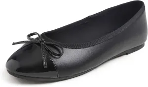 FEVERSOLE Women's Bow Tie Fashion Dress Slip On Shoes Round Toe Ballet Flat