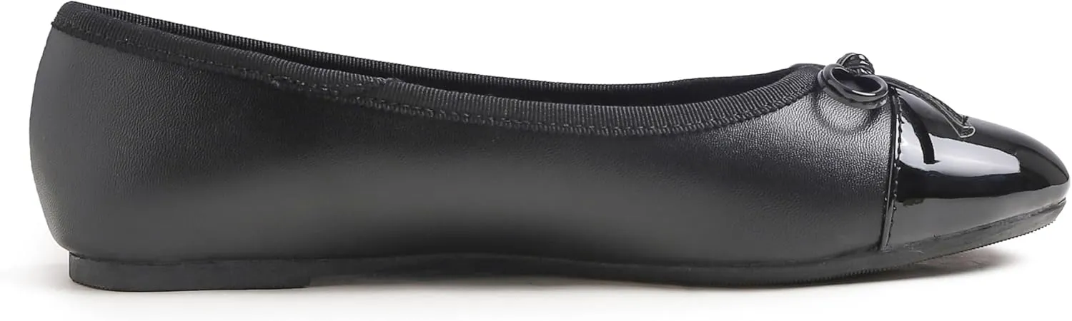 FEVERSOLE Women's Bow Tie Fashion Dress Slip On Shoes Round Toe Ballet Flat