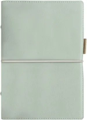 Filofax Domino Soft Organizer, Personal Size, Seagrass - Smooth, Leather-Look, Grain Effect, Tactile, Six Rings, Week-to-View Calendar Diary, Multilingual, 2025 (C021707-25)