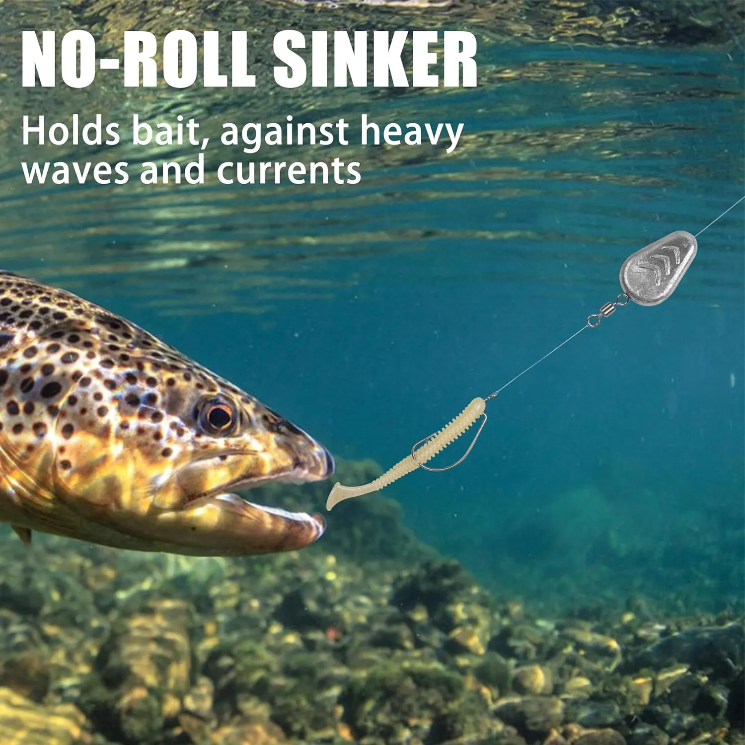 Fishing Weight Sinker Surf Fishing No-Roll Sinker Lead Weight No Snagging Flat Inline Sinker for Catfish Rig Saltwater Freshwater 5Pieces/10Pieces