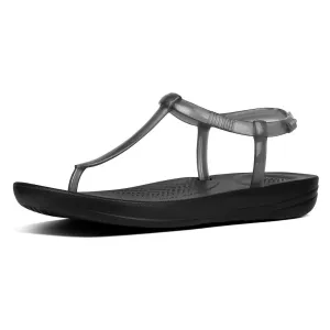 FitFlop iQushion Splash Pearlised Black Sandals