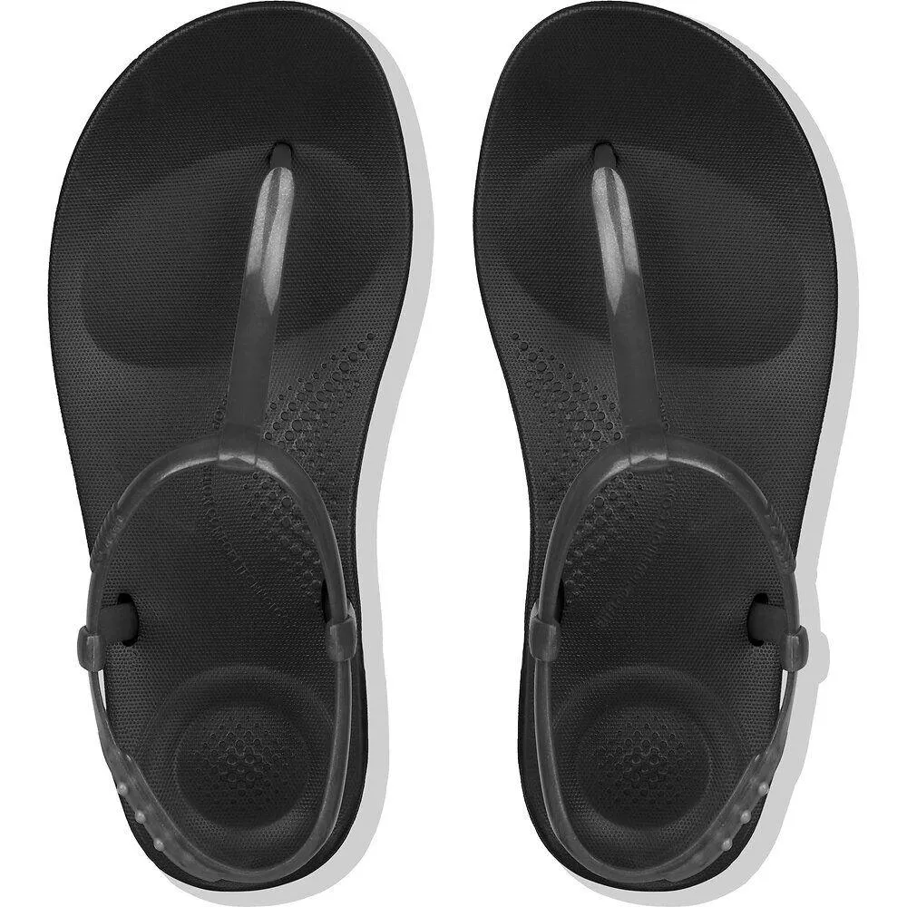 FitFlop iQushion Splash Pearlised Black Sandals
