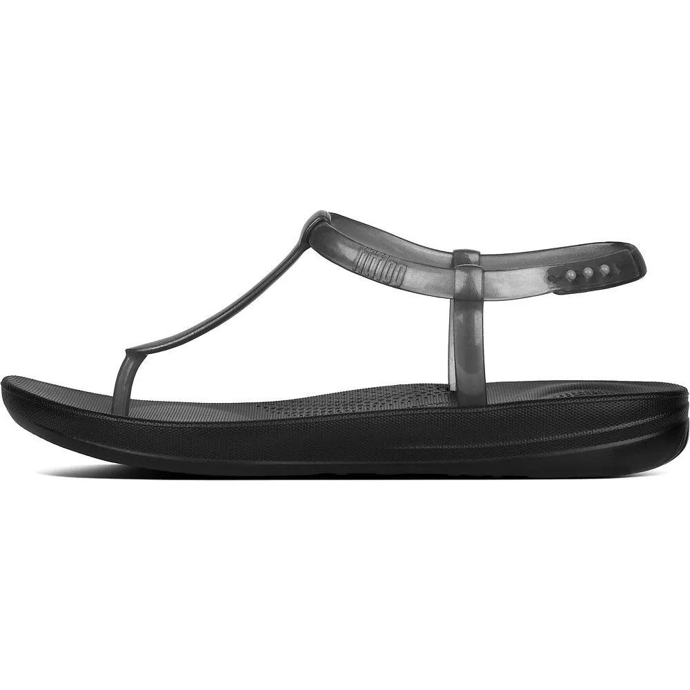 FitFlop iQushion Splash Pearlised Black Sandals