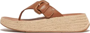 FitFlop Women's F-Mode Espadrille Adj. Leather Flatform Toe-Thongs Wedge Sandal