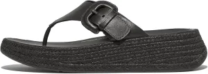 FitFlop Women's F-Mode Espadrille Adj. Leather Flatform Toe-Thongs Wedge Sandal