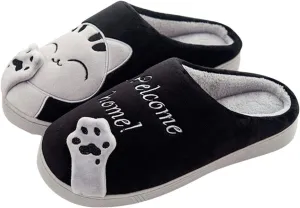 FJWYSANGU Womens & Mens Memory Foam Fuzzy Warm Slip On House Slippers - Cute Animal Slippers - Soft Plush Home Shoes - Indoor & Outdoor