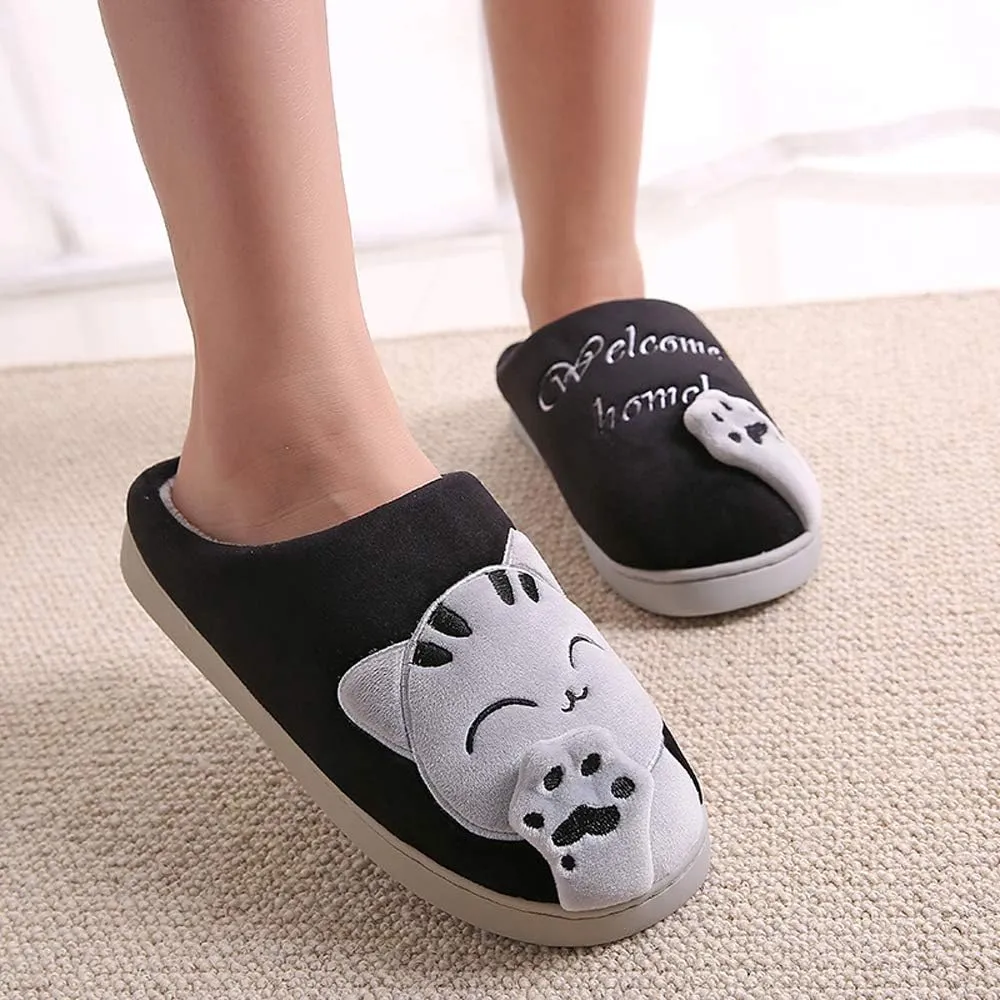 FJWYSANGU Womens & Mens Memory Foam Fuzzy Warm Slip On House Slippers - Cute Animal Slippers - Soft Plush Home Shoes - Indoor & Outdoor