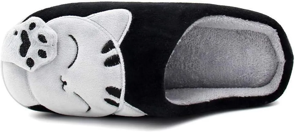 FJWYSANGU Womens & Mens Memory Foam Fuzzy Warm Slip On House Slippers - Cute Animal Slippers - Soft Plush Home Shoes - Indoor & Outdoor
