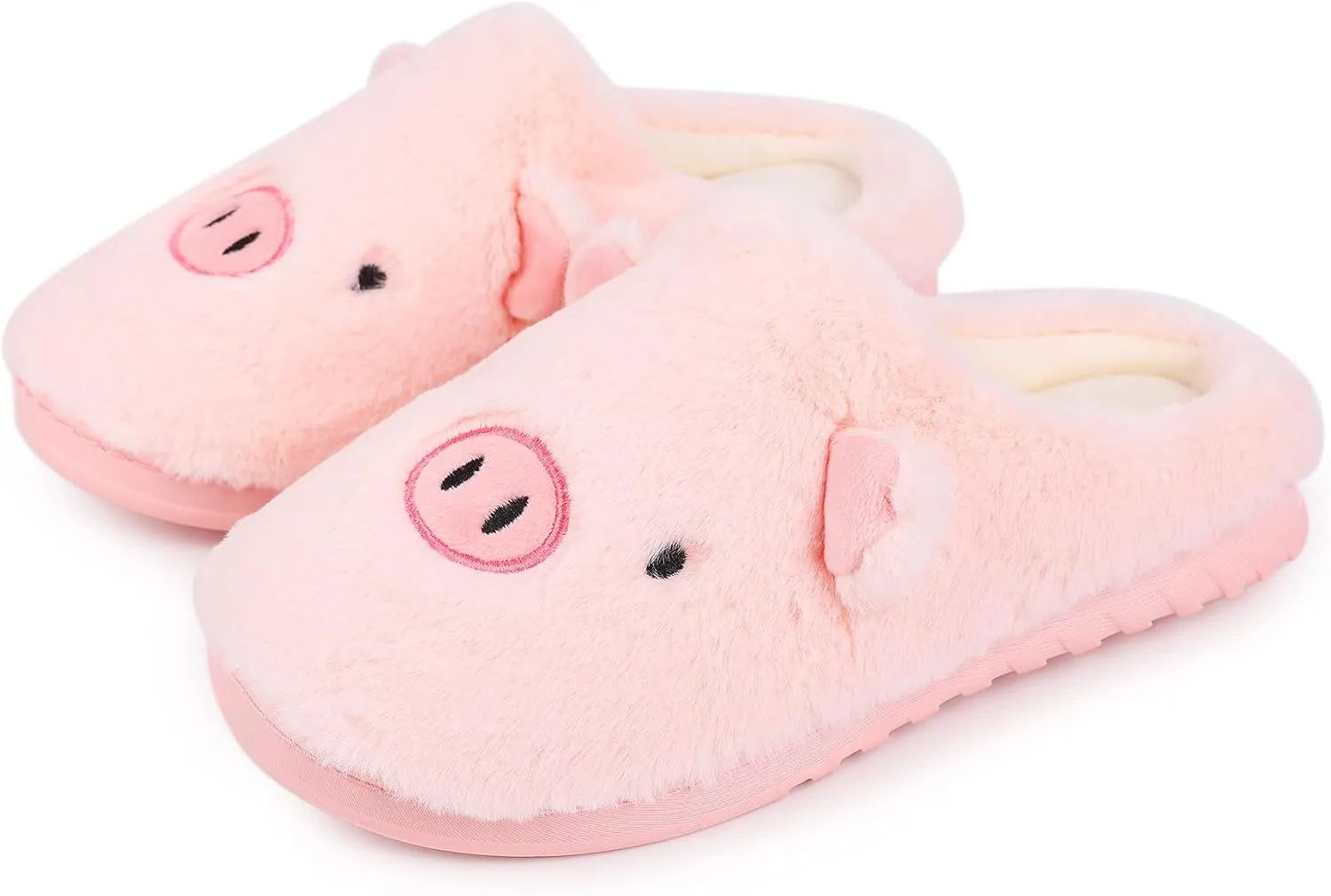 FJWYSANGU Womens & Mens Memory Foam Fuzzy Warm Slip On House Slippers - Cute Animal Slippers - Soft Plush Home Shoes - Indoor & Outdoor