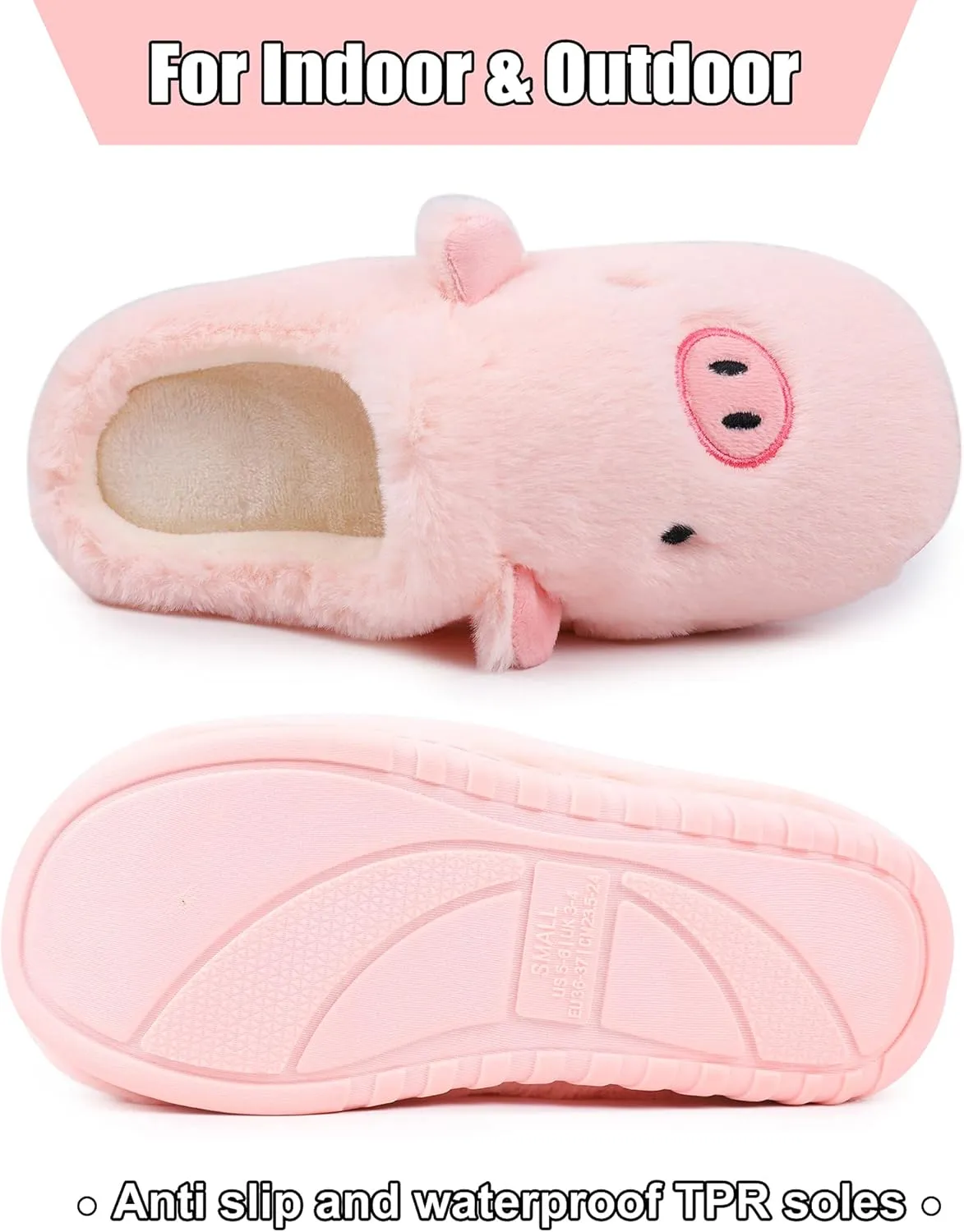 FJWYSANGU Womens & Mens Memory Foam Fuzzy Warm Slip On House Slippers - Cute Animal Slippers - Soft Plush Home Shoes - Indoor & Outdoor