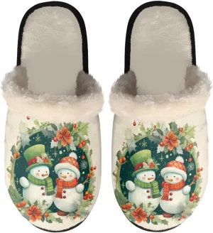 Flashideas House Slippers for Woman Fuzzy Keep Warm for Winter Indoor Soft Cushion Non-slip Fluffy Slides Slippers