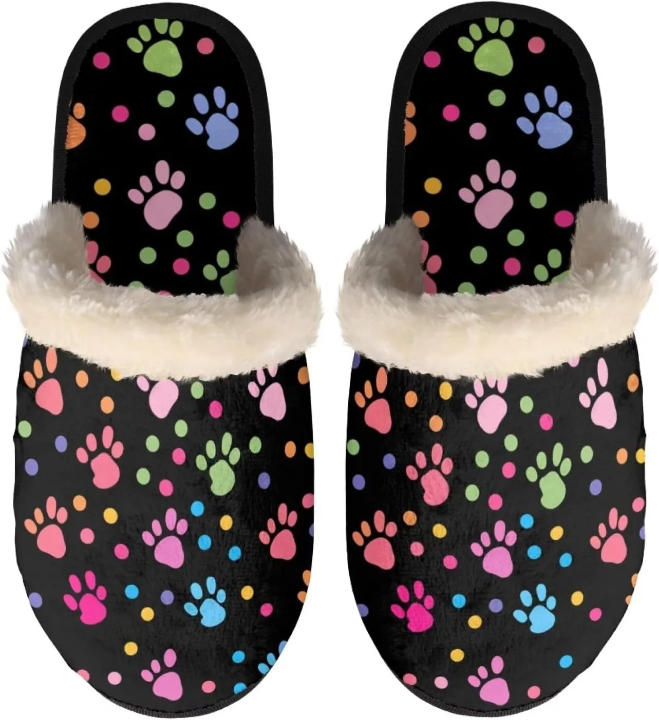 Flashideas House Slippers for Woman Fuzzy Keep Warm for Winter Indoor Soft Cushion Non-slip Fluffy Slides Slippers