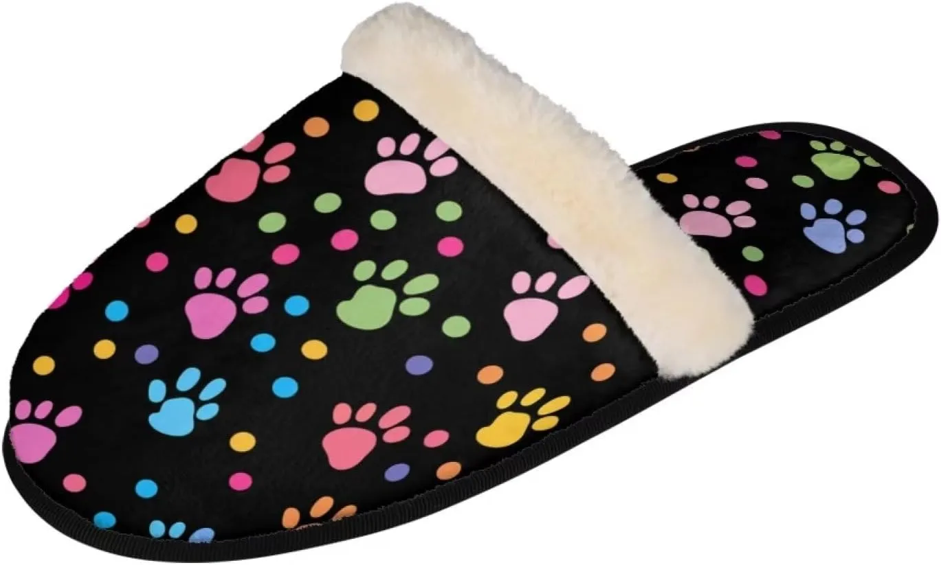 Flashideas House Slippers for Woman Fuzzy Keep Warm for Winter Indoor Soft Cushion Non-slip Fluffy Slides Slippers