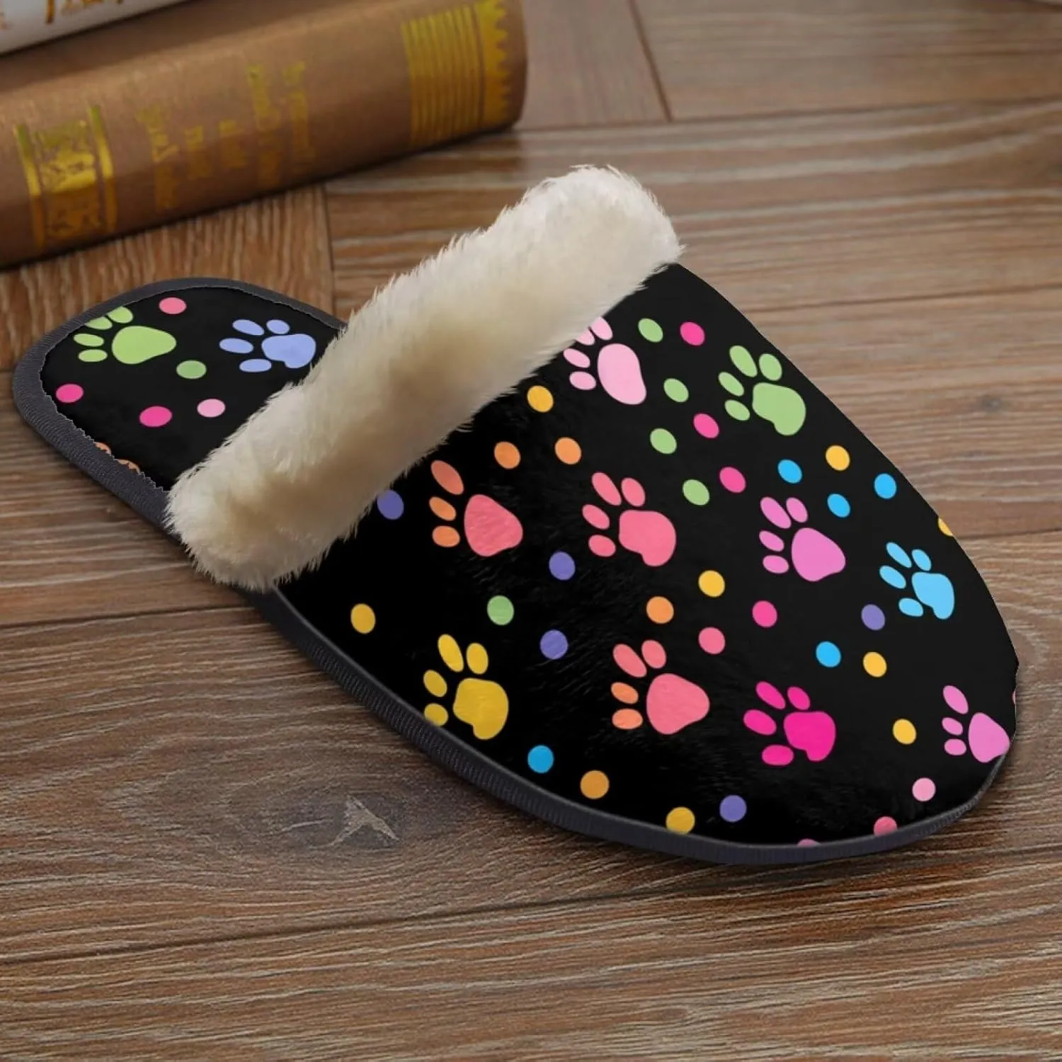 Flashideas House Slippers for Woman Fuzzy Keep Warm for Winter Indoor Soft Cushion Non-slip Fluffy Slides Slippers