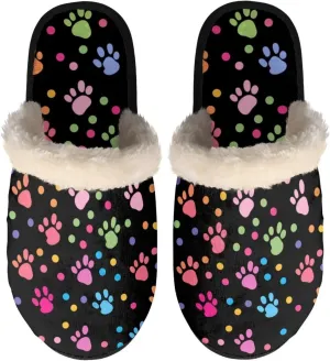 Flashideas House Slippers for Woman Fuzzy Keep Warm for Winter Indoor Soft Cushion Non-slip Fluffy Slides Slippers
