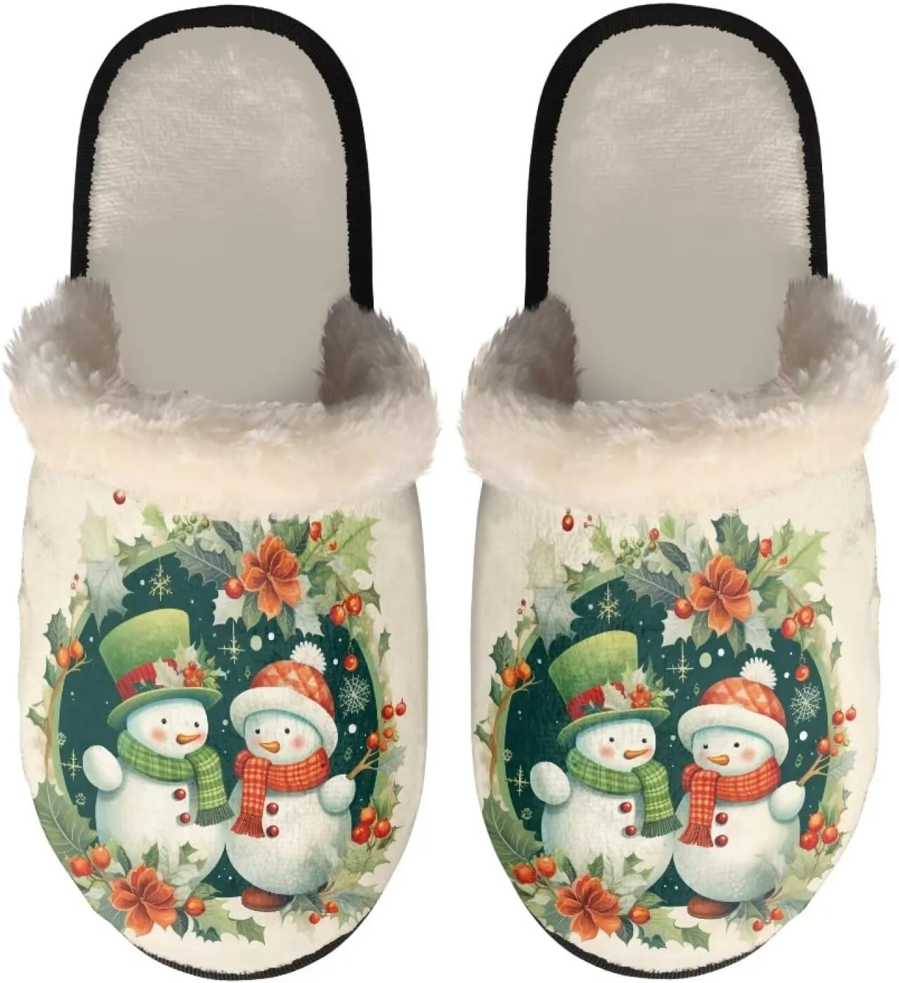 Flashideas House Slippers for Woman Fuzzy Keep Warm for Winter Indoor Soft Cushion Non-slip Fluffy Slides Slippers