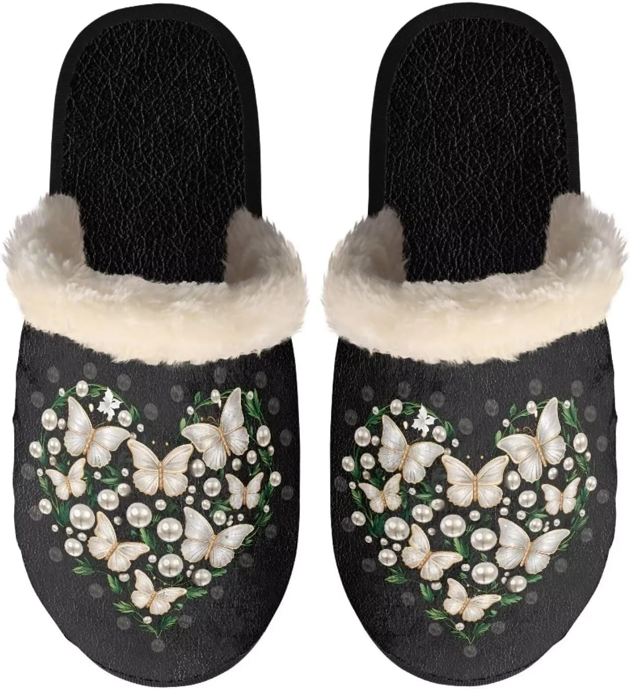 Flashideas Slippers for Women Retro Soft Fuzzy Slippers Couple Casual Fluffy Slippers for Indoor and Outdoor