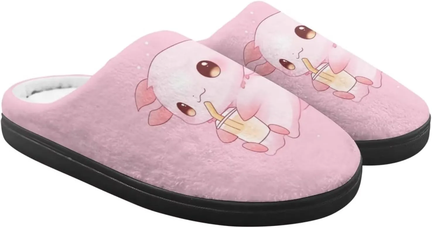 Flashideas Toddler Slippers Kids Fur Lined Warm Slip On Home Slippers Soft Plush Slippers