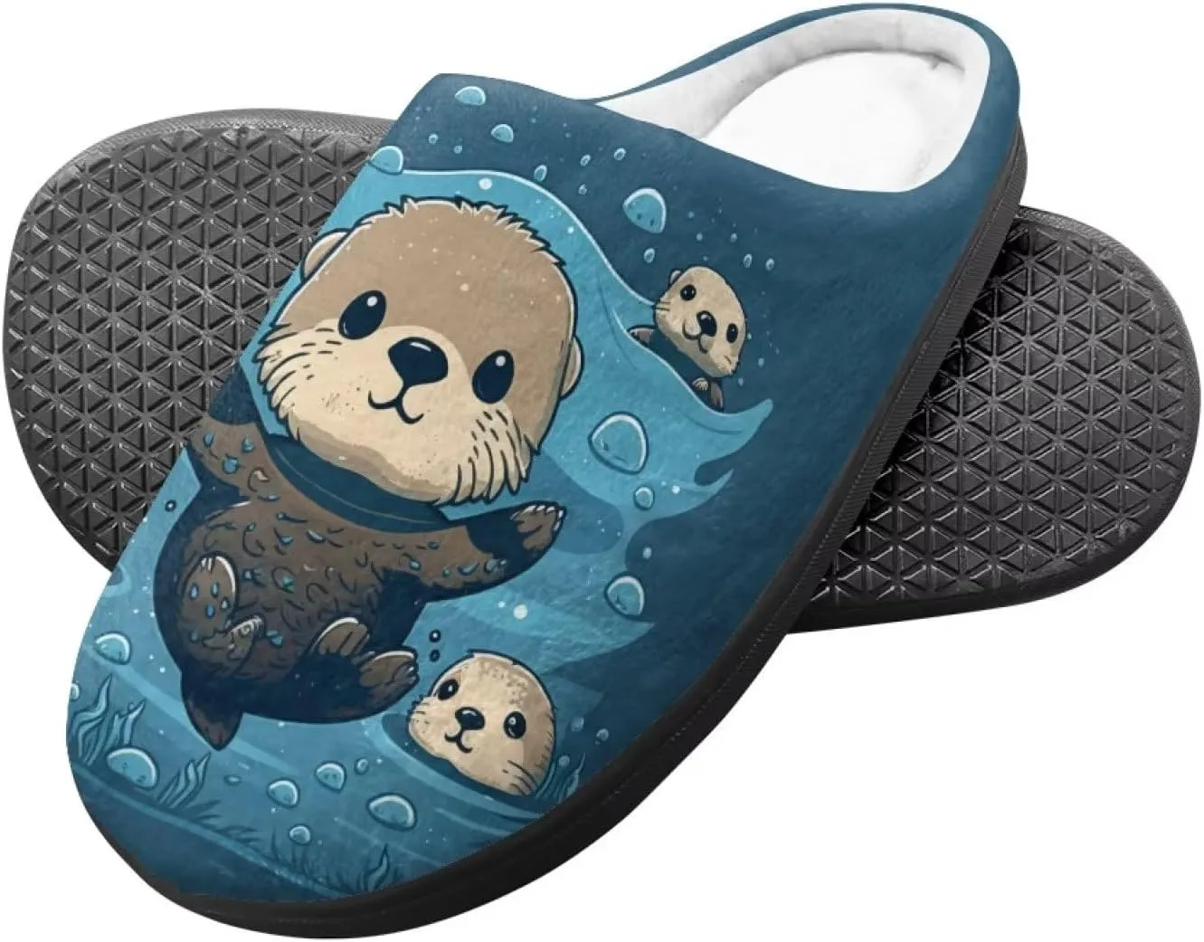 Flashideas Toddler Slippers Kids Fur Lined Warm Slip On Home Slippers Soft Plush Slippers