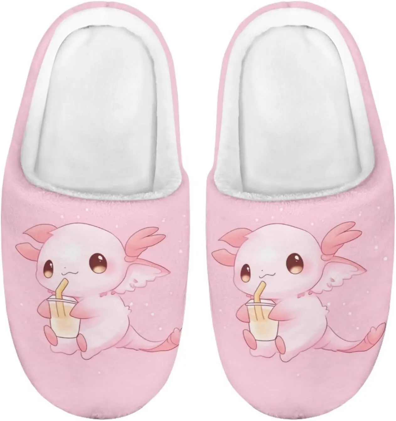 Flashideas Toddler Slippers Kids Fur Lined Warm Slip On Home Slippers Soft Plush Slippers