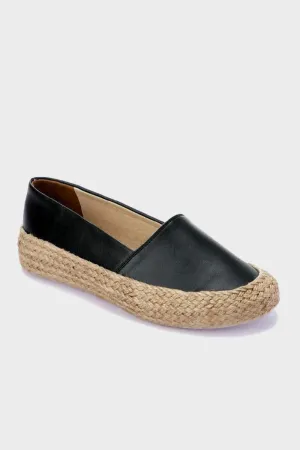 Flat Espadrille Shoes with Burlap Frame