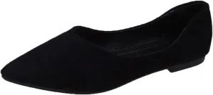 Flats for Women Pointed Toe Slip On Shoes Comfortable Flat Shoes Suede Ballet Flats Dress Shoe