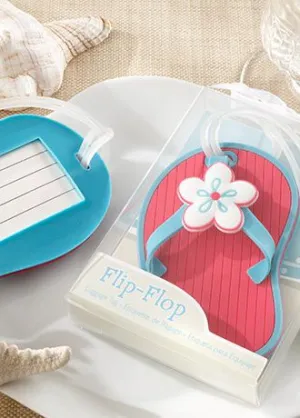 Flip Flop Beach Themed Luggage Tag Favor