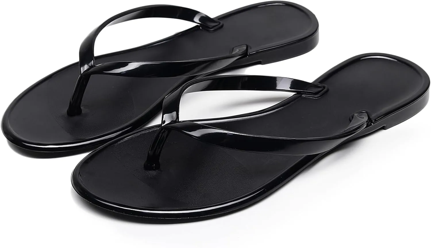 Flip Flops for Women Jelly Shoes Thong Sandals Jellies Flats Clear Slipper Summer Beach Pool Slides Size 10 Slip On Quick Drying Soft