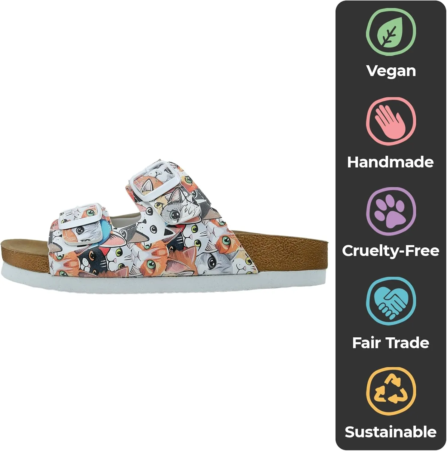 Flip Flops for Women - Vegan Leather and Handmade Thong Sandals for Women