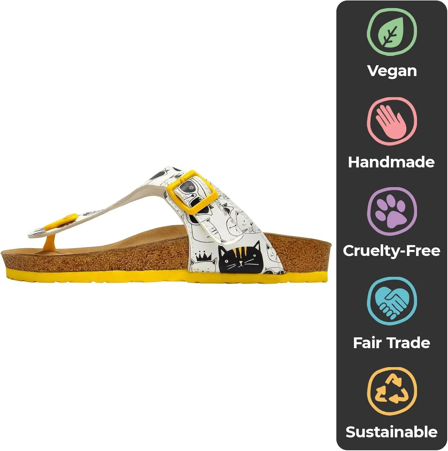 Flip Flops for Women - Vegan Leather and Handmade Thong Sandals for Women